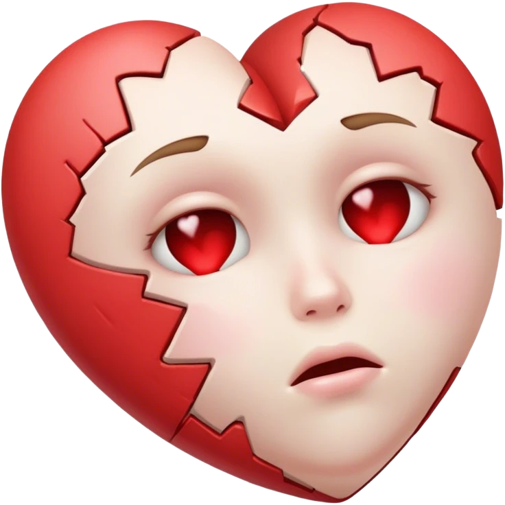 Half of a broken heart emoji