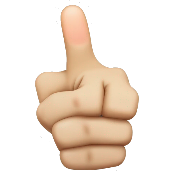 middle finger and thumbs up combined  emoji
