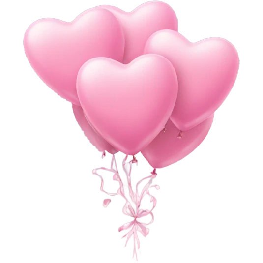 Bunch of light pink heart-shaped balloons emoji