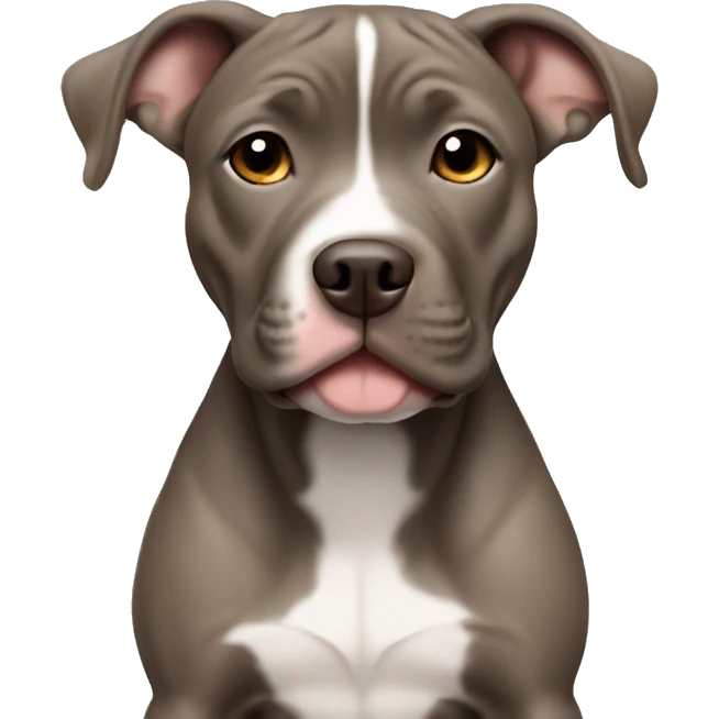 Gray brown pit bull puppy emoji