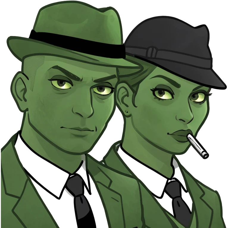 A gangster couple emoji