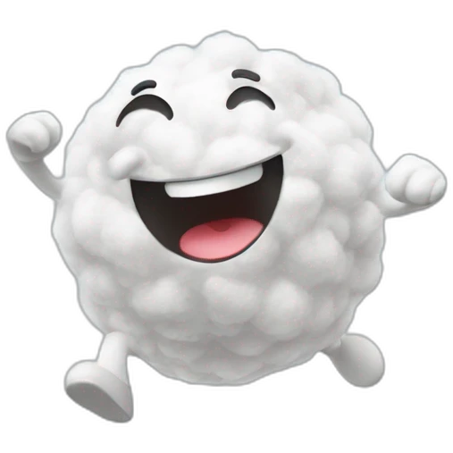 jumping cotton ball emoji