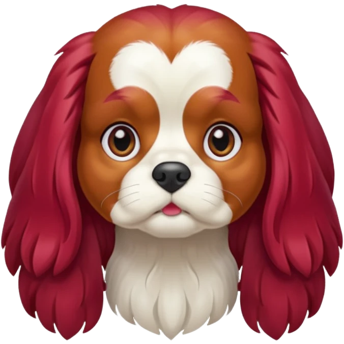 ruby colored king charles cavalier emoji