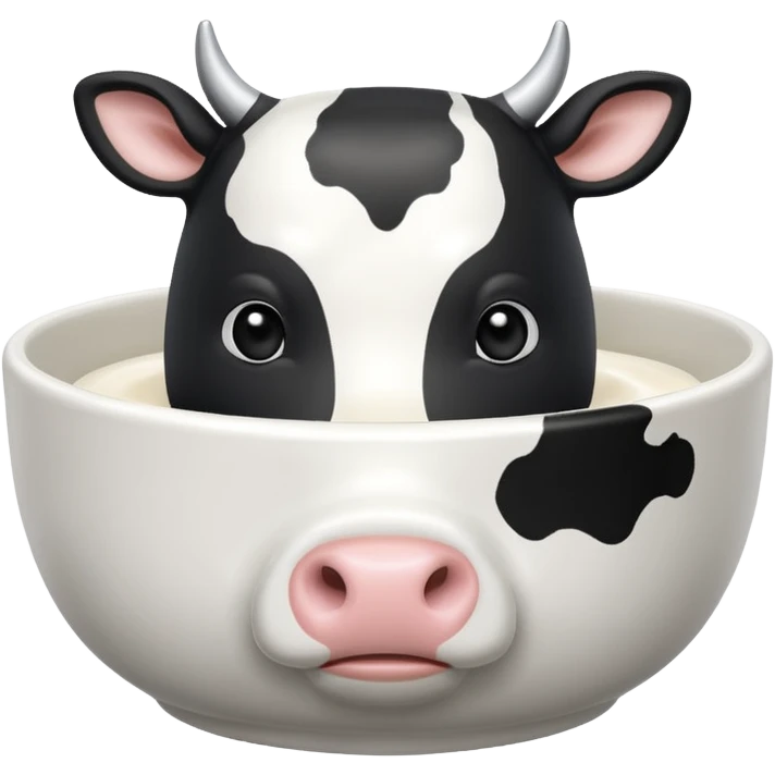 milk bow with a cow on it emoji