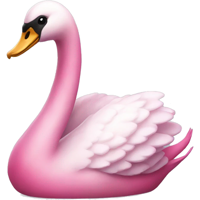 Pink  swan emoji