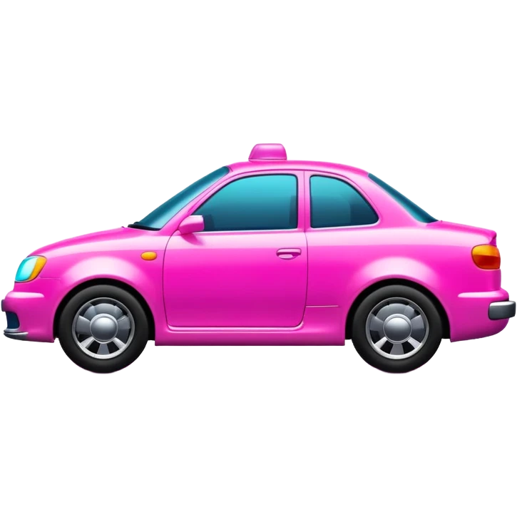 Pink driving nighttime emoji