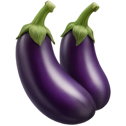 Two eggplants laying in a row emoji