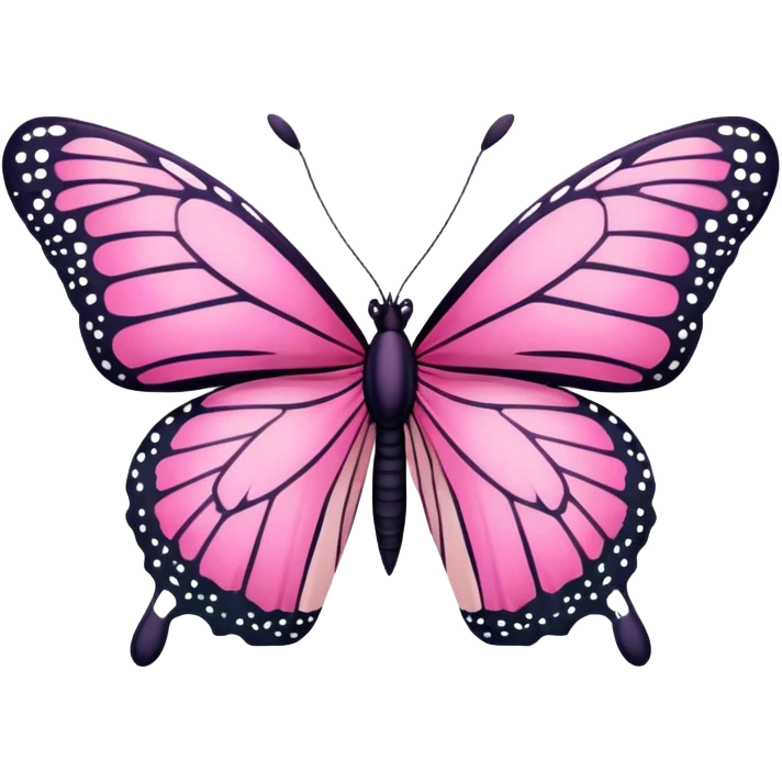 Pink monarch butterfly emoji