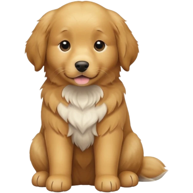 goldren retriever sitting  emoji