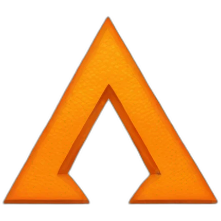 Orange greek letter Delta simple emoji