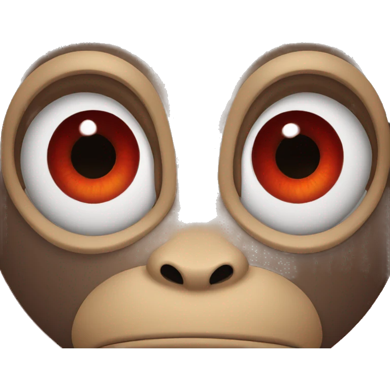 monkey eyes red emoji