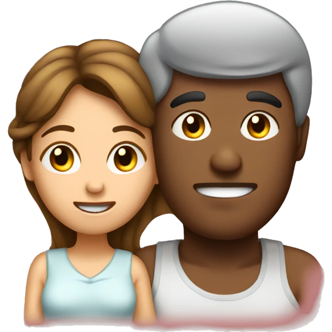couple looking at pregnancy test emoji