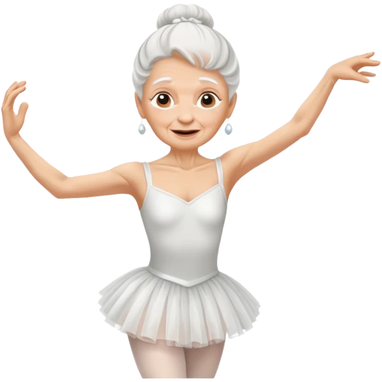 Ballerina, old woman emoji