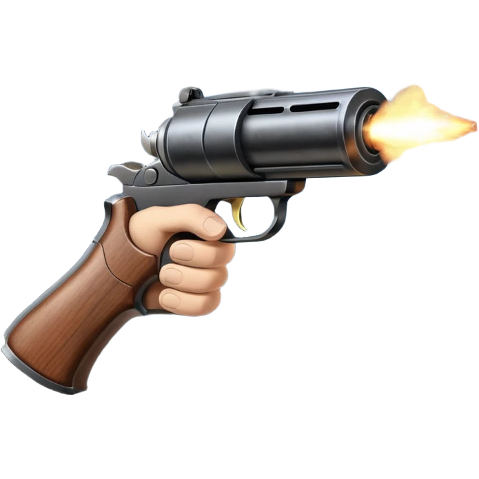 Gun firing emoji