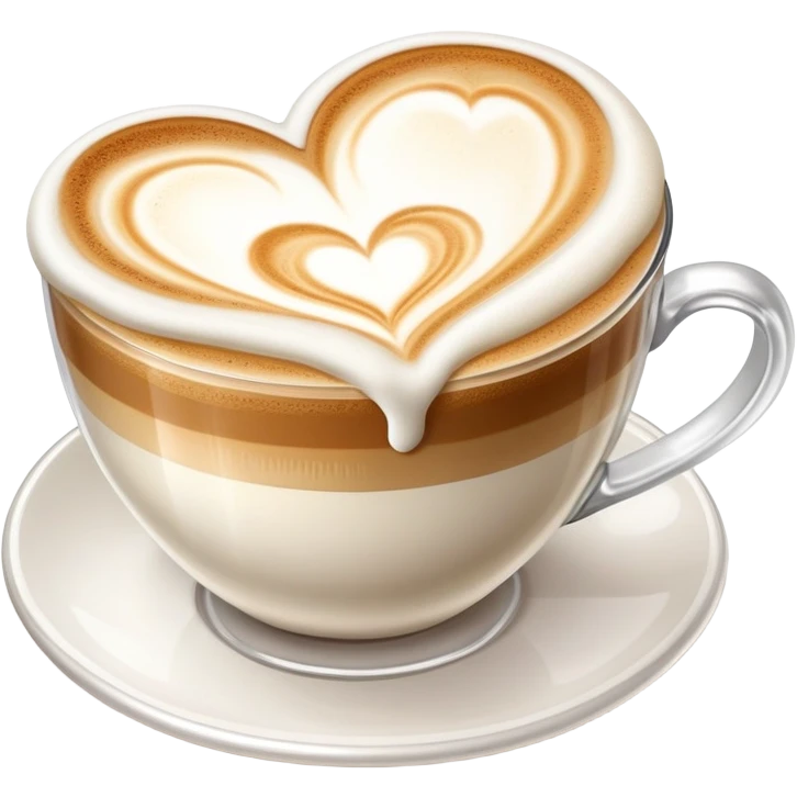 girly latte with cute details emoji