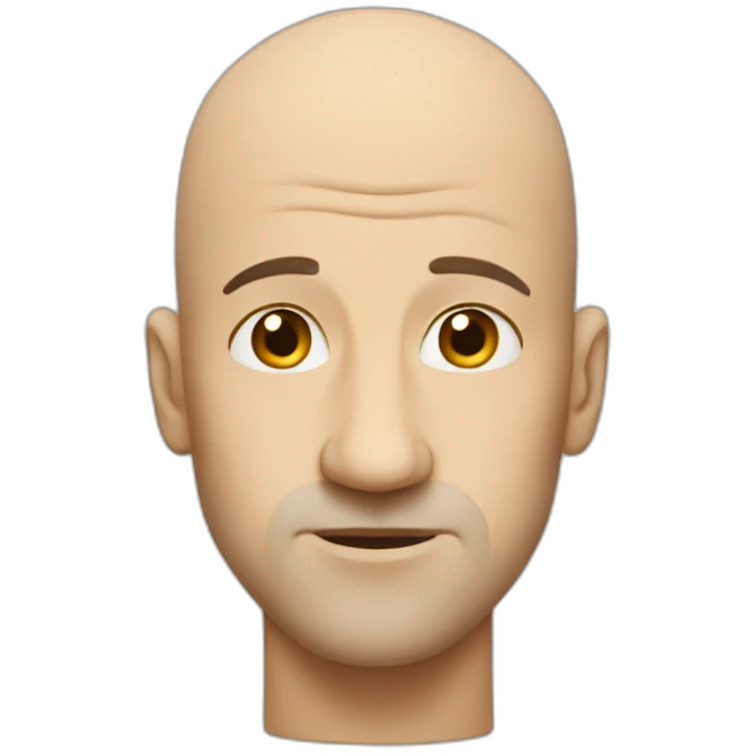 bald man with a big nose with no mustache emoji