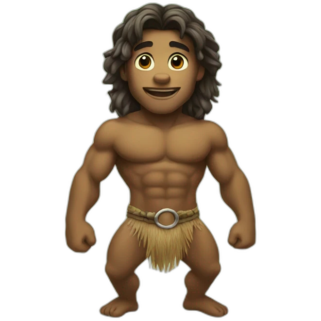 cute tarzan in loincloth emoji