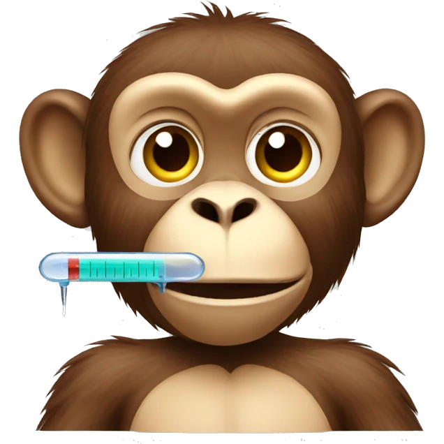 monkey with thermometer emoji