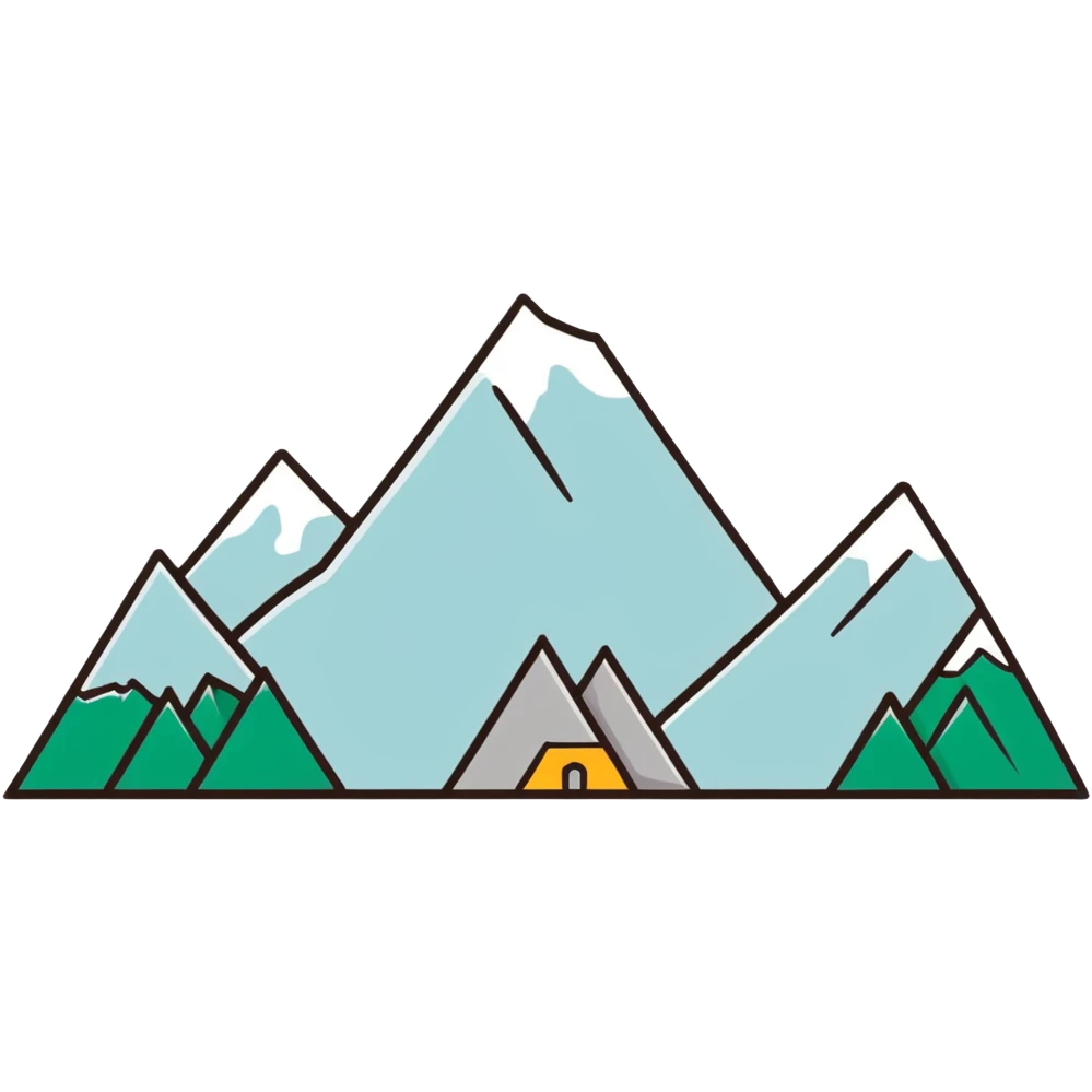 cool graphic t-shirt design with mountain landscape emoji