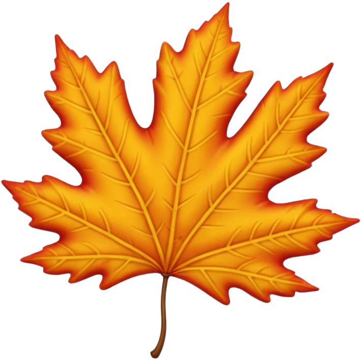 A cute 3D emoji of a fall leaf emoji