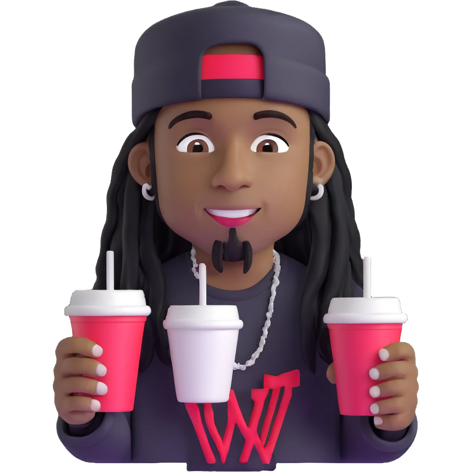 lil wayne with two styrofoam cups emoji