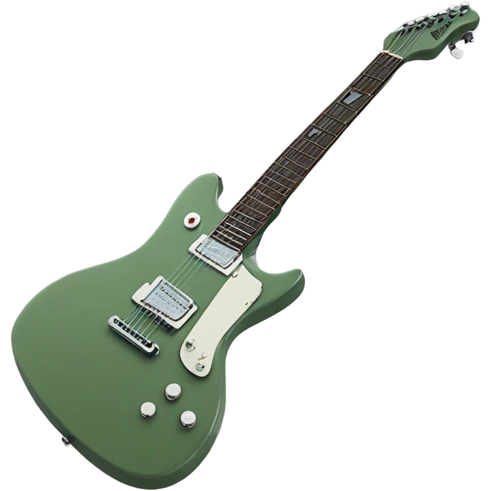 sage green electric guitar emoji