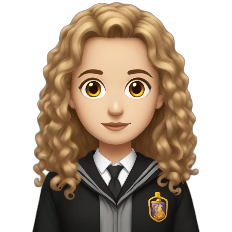 White Hermione granger studyng emoji