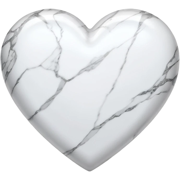 white heart with marble texture emoji