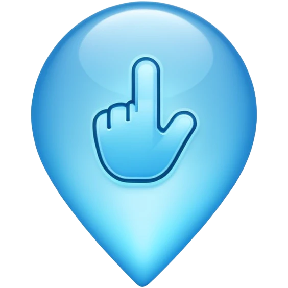 Blue cursor emoji