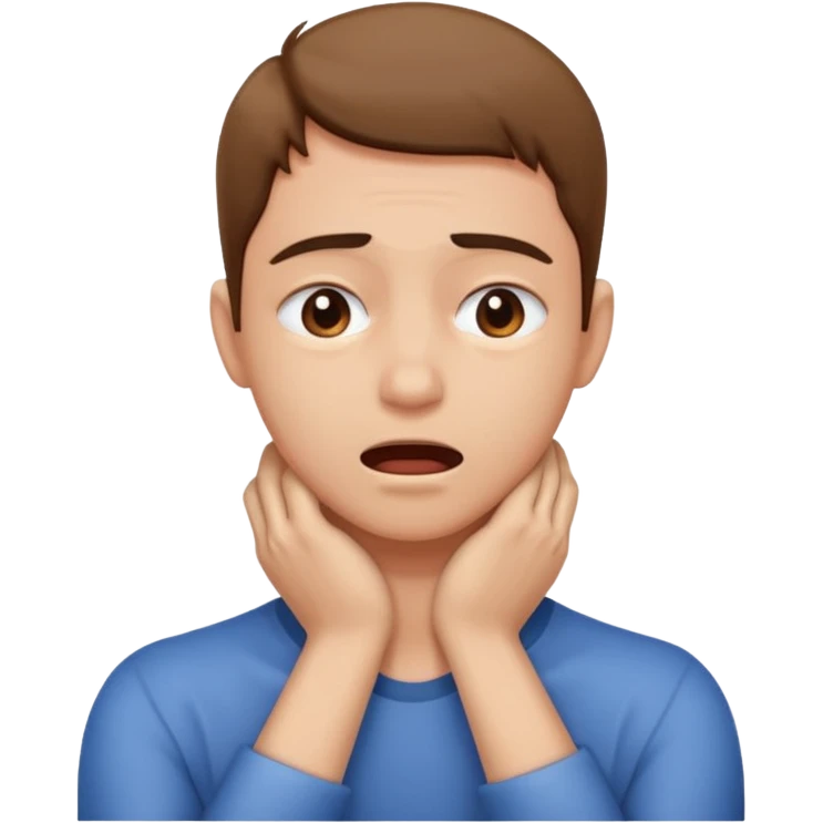 Grabbing their neck emoji