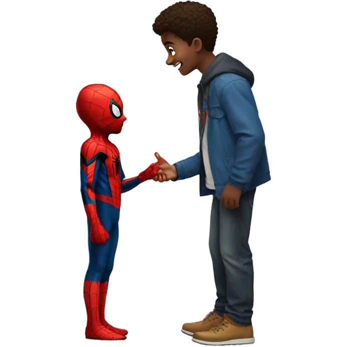 Spider-Man with a young boy emoji