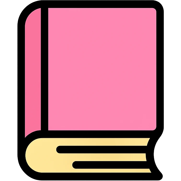 light pink book icon emoji