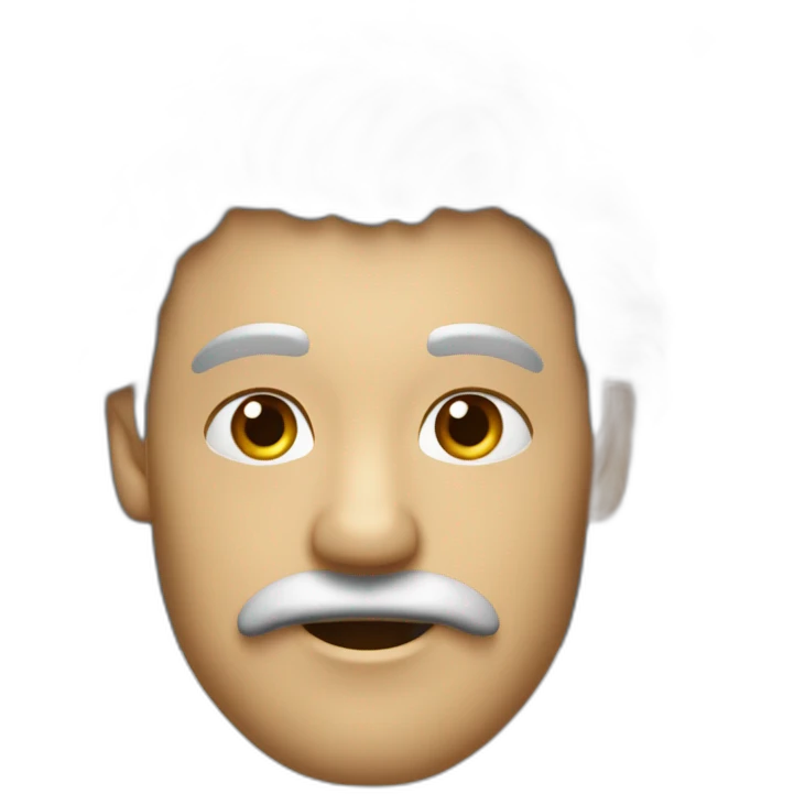 Homme mâchoire carrée cheveux bouclés noir emoji