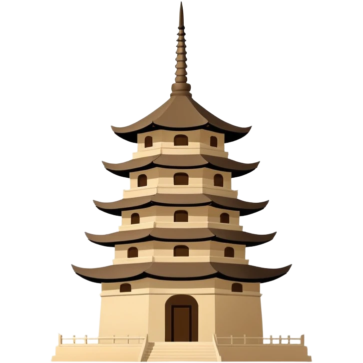 Basic Chinese pagoda emoji icon, simple silhouette, standard emoji style emoji