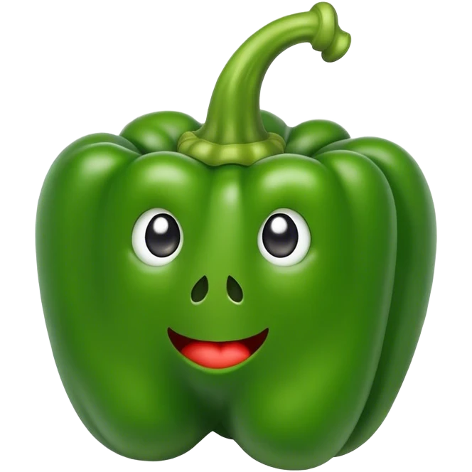 Green Bell pepper vegetable  emoji
