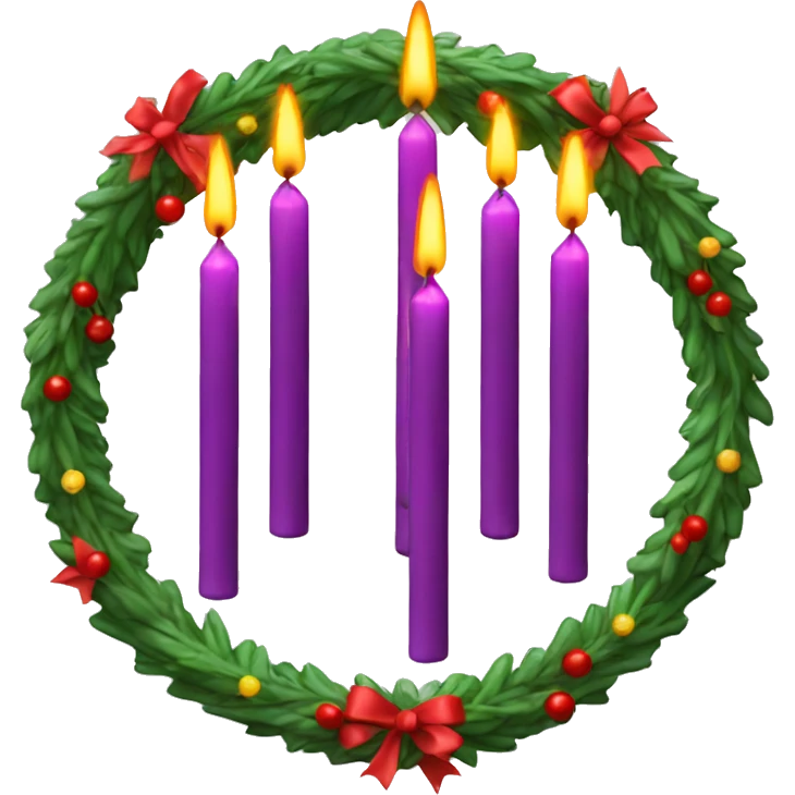 Advent wreath 5 candles emoji