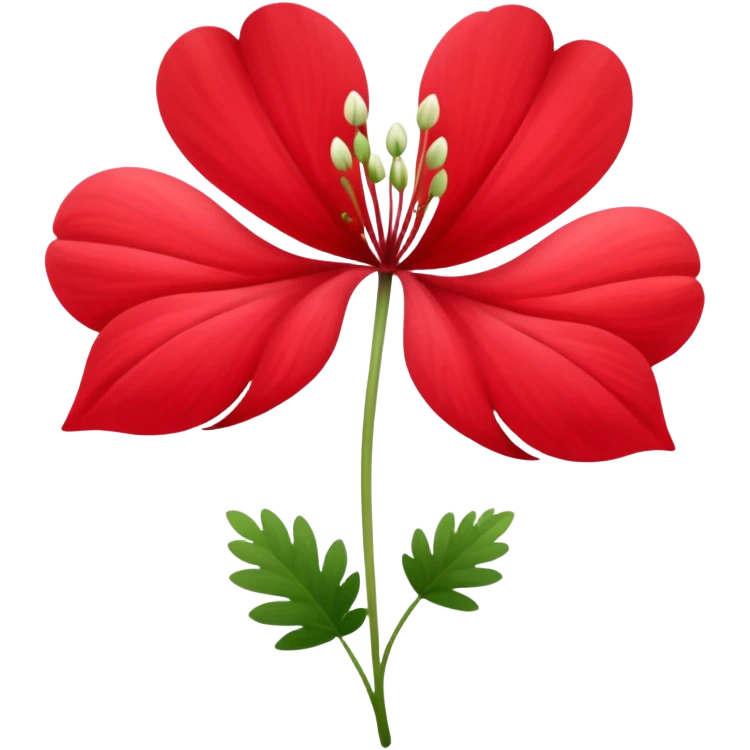 Dicentra spectabilis in red. Single one emoji