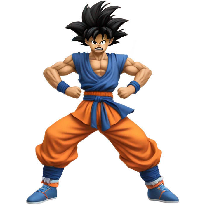 Son Goku dancing like in the 80s emoji