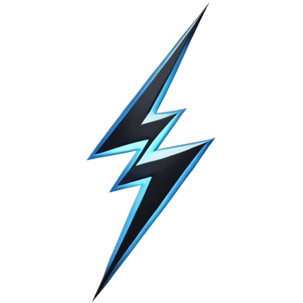 Black lighting bolt emoji