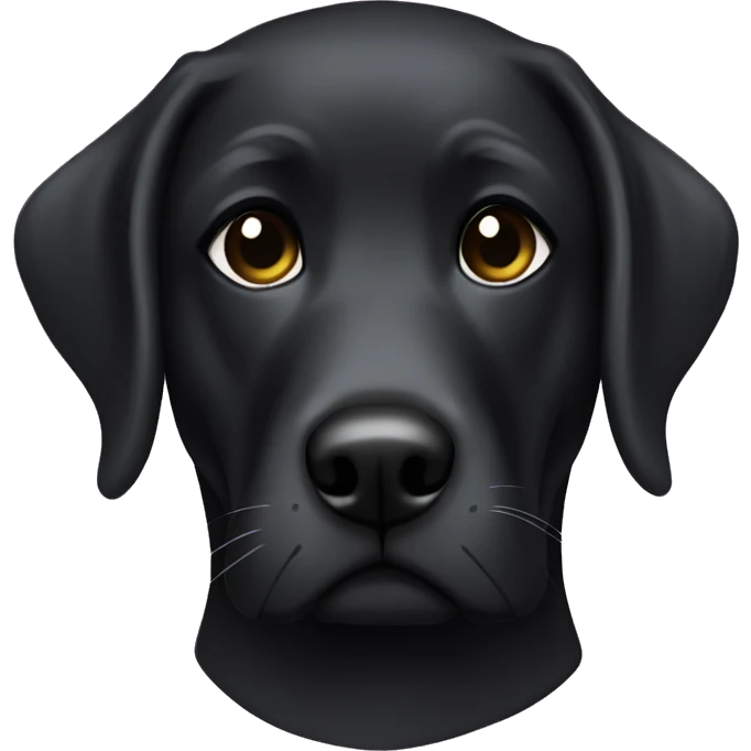 black lab wearing a superhero mask emoji