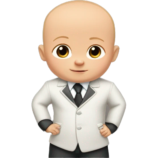 the boss baby coat suit with less hair emoji