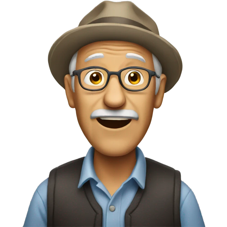 Old guy singing  emoji