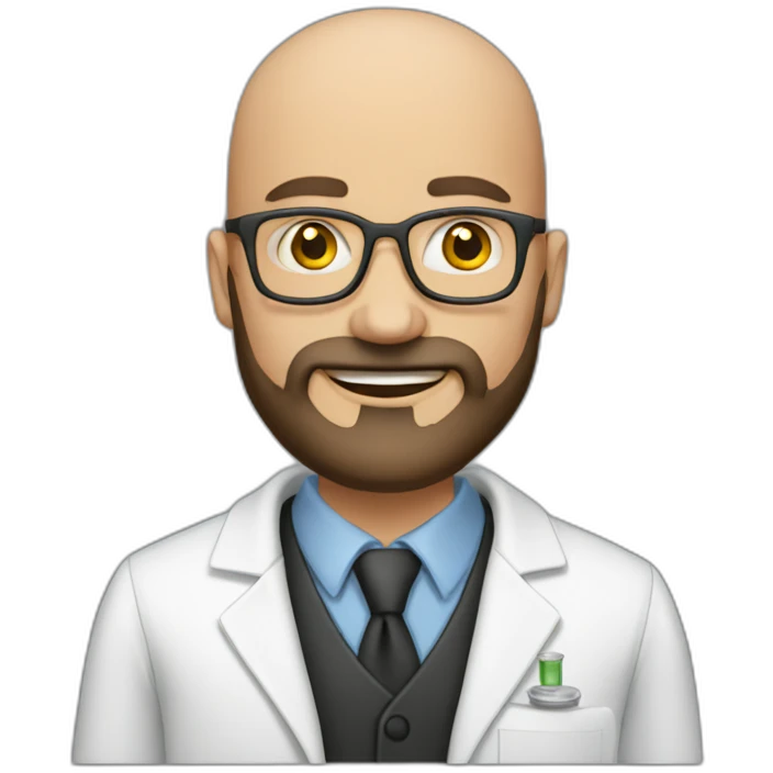 chem young bald beared professor emoji