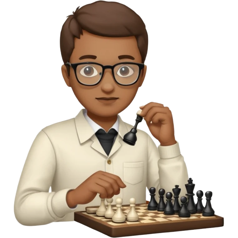 Player with chess clock, Chess club. emoji