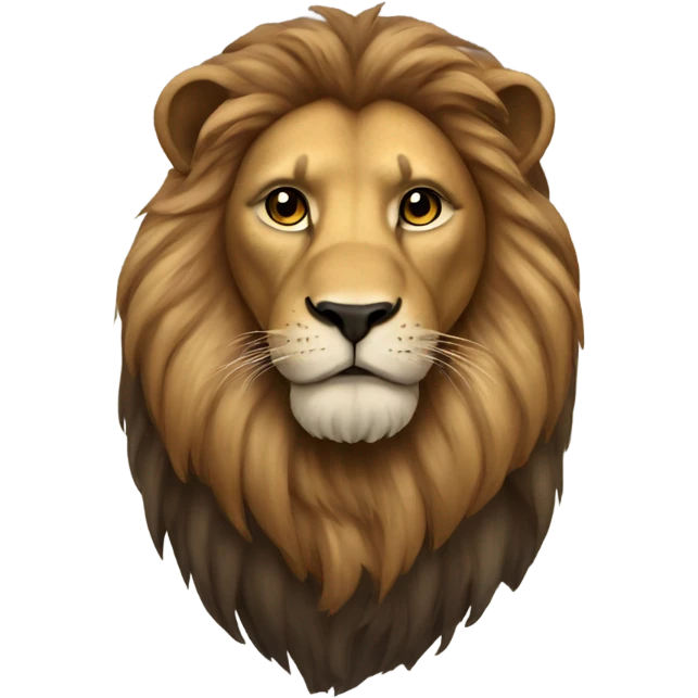 Realistic lion emoji