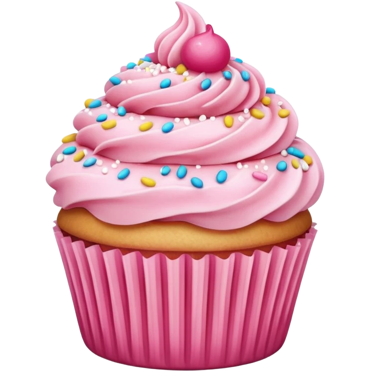Cupcake with pink icing emoji