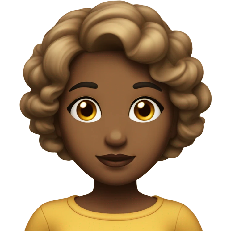 A voluminous girl emoji