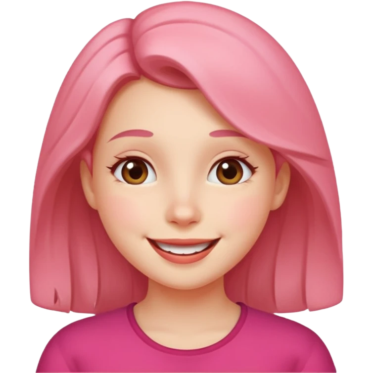 a girl genuinely feeling happy emoji