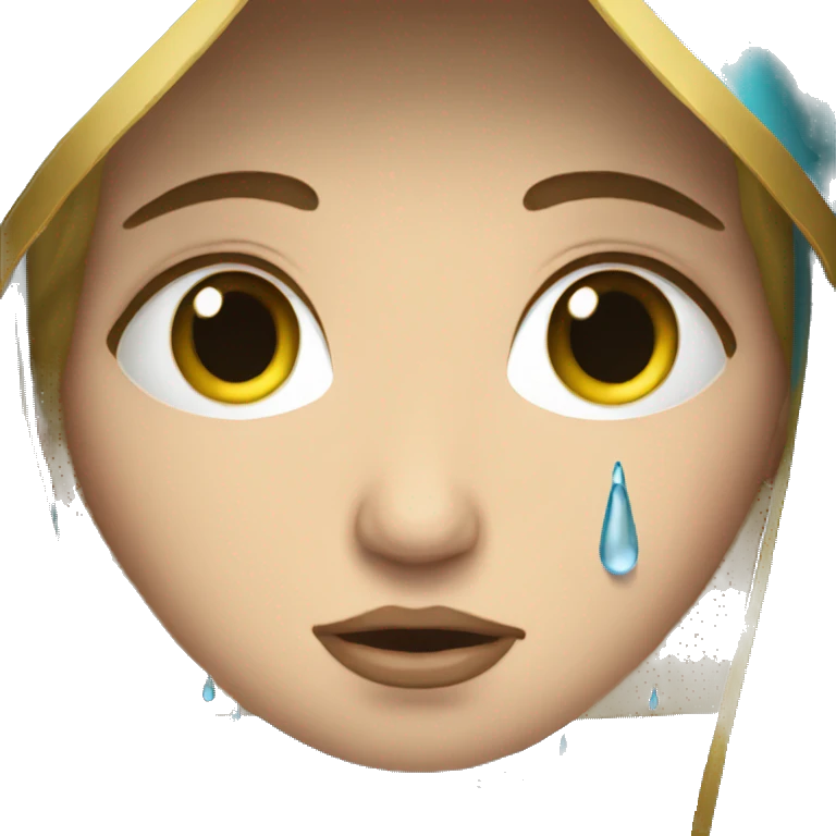 crying virgin mary with tears emoji