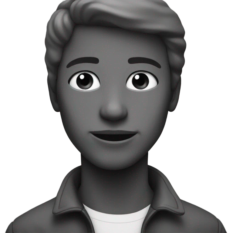 Black and white photo emoji